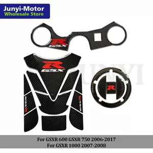 For Suzuki GSXR 600 750 2006-2017 Oil Gas Cap Fuel Tank Pad Triple Clamp Sticker - Picture 1 of 7