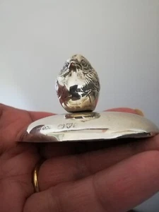 Antique Silver Sampson & Morden Chick / Bird Paperweight - Rare - Picture 1 of 7