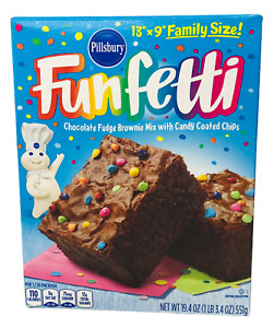 Pillsbury Funfetti Premium Chocolate Fudge Brownie Mix with Candy Coated Chips