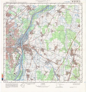 Russian Soviet Military Topographic Map - STRASBOURG-EAST,  1:50 000, REPRINT - Picture 1 of 3