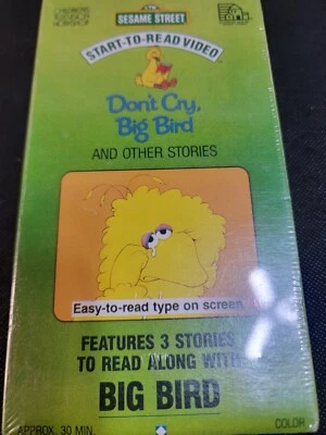 SESAME STREET   DON'T CRY BIG BIRD   SEALED VHS  START TO READ VIDEO - Image 1 of 4