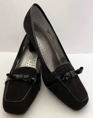 Karen Scott Perrie женщин поскользнуться на каблуке размер 6,5 М черный искусственной замши бант акцент - Изображение 1 из 4