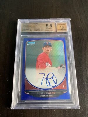 Tarjeta de autógrafo Henry Owens 2013 Bowman cromo Beckett 9,5 76/150 oro como nuevo T11-42 Foto 1 de 3
