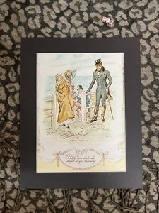 SCARCE LIMITED EDITION , JANE AUSTEN SCENE , C E Brock , Mounted - Picture 1 of 3