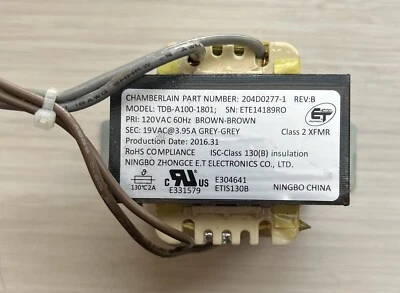 Трансформатор питания Liftmaster 041D0277-1 резервный аккумулятор Wi-Fi открыватели гаражных дверей - Изображение 1 из 4