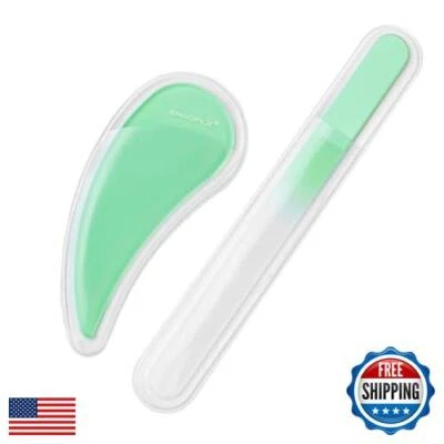 Bona Fide Beauty Curved Glass Nail Files for Natural Nails - 2Pc Czech Glass  - Image 1 of 4