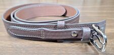 Men’s Brown Leather 1-1/2” Wide Belt By Cabela’s SIZE 48 Genuine Leather Unique