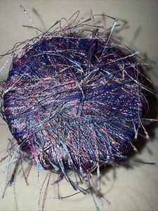 Flutter Eyelash Yarn Farbe #19 Partie 2023 Purple Pink Blue NEW - Picture 1 of 4