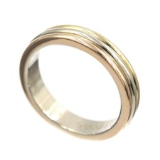 Authentic CARTIER TRINITY WEDDING BAND RING White Yellow Pink Gold EU 48/ US 4.5