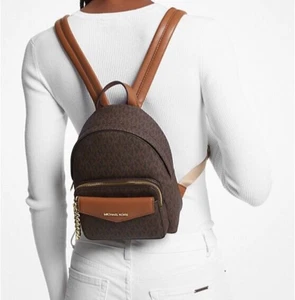 Michael Kors Maisie Extra-Small Logo 2-in-1 Backpack In Brown NWT - Picture 1 of 5