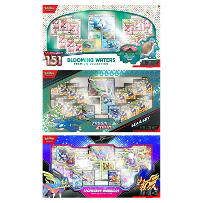Pokemon 151 Blühende Gewässer Meer & Himmel Legendäre Krieger Premium Collection Set - Bild 1 von 4