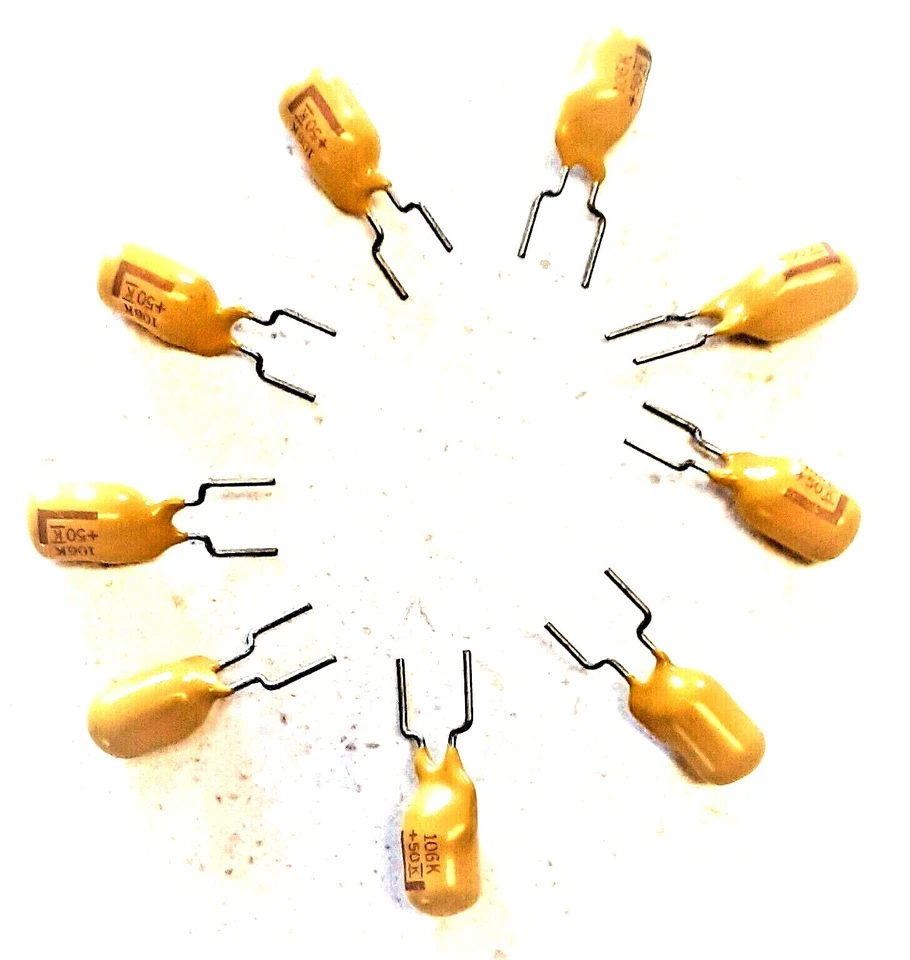 Condensador de tántalo CX02N106K - cable sólido 10uF 50V 10 %  Foto 1 de 1