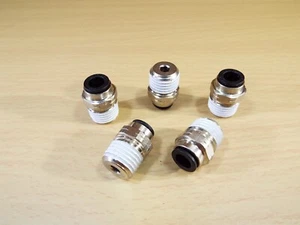 CANTIDAD5 PARKER 1PFG1 Push-to-Connect 1/4" OD X 1/4" NPT MACHO MONTAJE DE AIRE NEUMÁTICO - Imagen 1 de 10