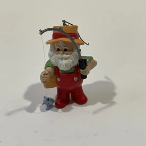 Hallmark Keepsake Ornament GONE FISHING Santa Vintage 1988 No Box - Picture 1 of 3