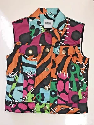 MOSCHINO BARATO&CHIC - CHALECO SATINADO ALGODÓN ELÁSTICO ANIMALIER - 40 Foto 1 de 4