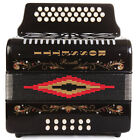 Rossetti 31 boutons accordéon 12 basses GCF noir
