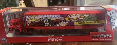 M2 CHASE 1/750 AUTO HAULERS 1957 FORD C600 & 1970 FORD MUSTANG 428 SCJ Coca-C - Image 1 of 4