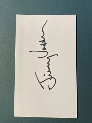 Jimmy Vassar auto index card cut signature Formula 1 Racer - Image 1 of 2