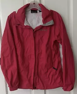 Marmot Jacket Womens S/P Pink Rain Coat Nylon Hooded Vented - Picture 1 of 9