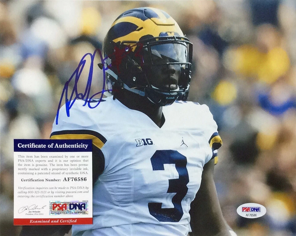 RASHAN GARY SIGNED AUTOGRAPH MICHIGAN WOLVERINES 8X10 PHOTO PSA/DNA COA - Image 1 of 1