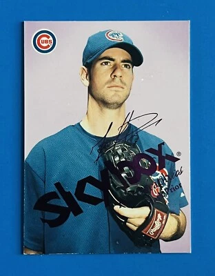 2004 Skybox Autographics Mark Prior Cubs Purple Ink Auto Card #14; #’d 1/25 Rare - Image 1 of 3