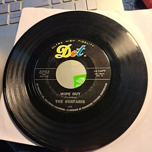 THE SURFARIS - DOT 45-16479 WIPE OUT, SURFER JOE - Picture 1 of 3