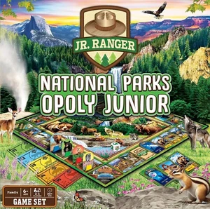 MasterPieces National Parks Opoly Junior - Junior Ranger - 2024 edition for Kids - Picture 1 of 4