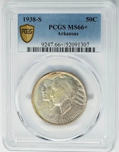 1938-S Arkansas Half 50c MS66+ Secure PCGS 950527-19 - Picture 1 of 5