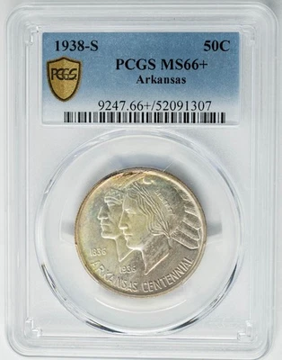 1938-S Arkansas Half 50c MS66+ Secure PCGS 950527-19 - Image 1 of 4
