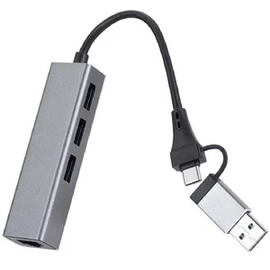 1 Stück Gigabit-Netzwerkkarte 1000 Mbit/S 3 Port 3.0 HUB 2 in 1 Kabel Alumi6636 - Bild 1 von 6