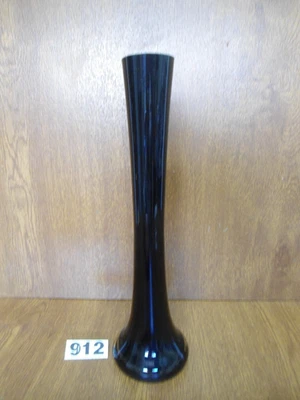Tall 29 cm Black Art Glass Vase - Image 1 of 4