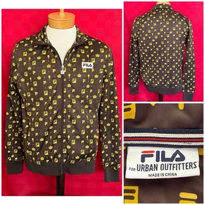 NUEVA Chaqueta con Cremallera Marca FILA AOP Talla Pequeña LV Tenis Pista Traje Marrón Pádel B�� - Imagen 1 de 11