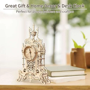NEW 2025 Gift Wooden Desk Clock-3D Wooden Puzzle Model Building Kit For BirthdaY - Picture 1 of 8