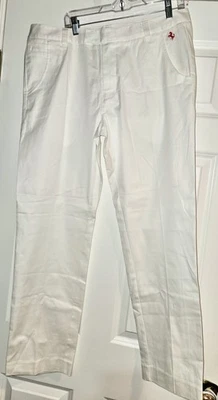 法拉利 X 彪马男式白色 SF Ace 裤子尺寸 36/32 全新 200 美元 — 第 1/4 张图片