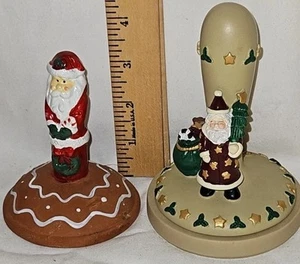 Lot 2 1995 Brown Bag Cookie Art Santa #12 Christmas Mold Press Stamp Wilton ECU - Picture 1 of 14