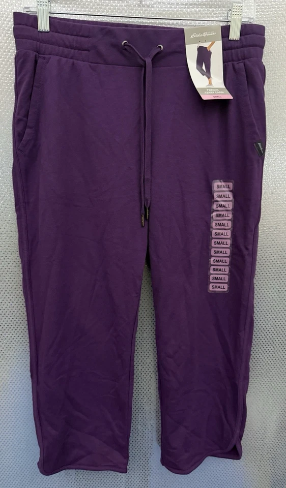 Eddie Bauer Women's Comfy Lightweight French Terry Capri Pants W/ Pockets S