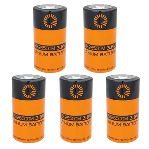 5pcs ER26500M 3.6V 6000mAh Battery Without Plug for Water Meter Gas Flow Meter - Picture 1 of 8