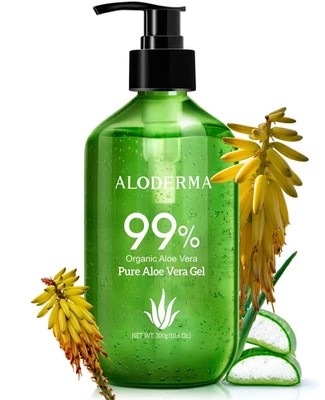 Aloderma 99% Organic Aloe Vera Gel Made within 12 Hours of Harvest - Lightweight - Image 1 of 4