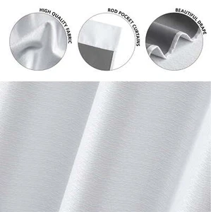 Mainstays 4 of a Kind Blackout Curtain Panels, Set of 4, White, 28" W x 63" L - Picture 1 of 5