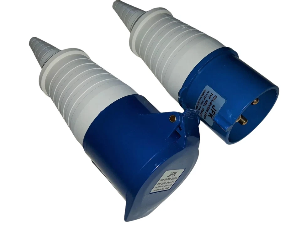 32 amp plug and trail socket coupler 3 pin IP44 rated, caravan camping parks etc - Image 1 of 1