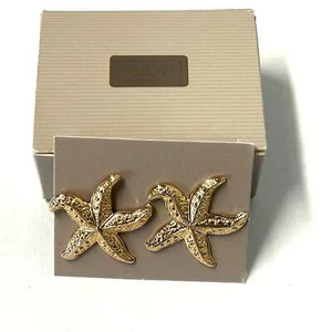 Vintage 1987 Avon Starfish Pierced Post Earrings NIB - Picture 1 of 8