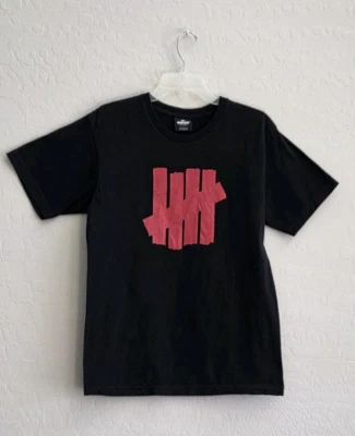 Undefeated UNDFTD T Shirt Size M Black with Red Logo Short Sleeve - Image 1 of 4