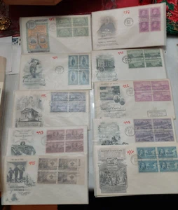 SC #987-97  1950 FIRST DAY COVERS YEAR SET OF 10 PCS.  CACHED - Picture 1 of 5