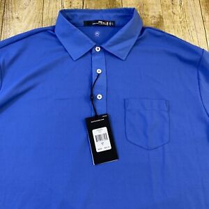 Polo Ralph Lauren RLX Blue Pocket Polo Golf Shirt Large New NWT