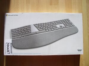 Microsoft Surface Ergonomic Bluetooth Keyboard Grey Alcantara UK Opened Box NEW