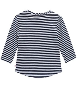 Tommy Hilfiger Girls Small (7) Long Sleeve Stripe Flag Top - Picture 1 of 4