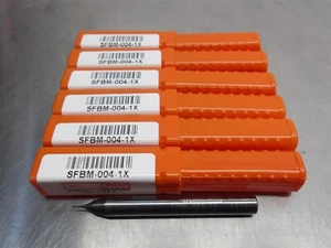 6 NEW! Micro 100 .40mm Carbide Ball Endmill 2 Flute .0472L.B.S SFBM-004-1X - Picture 1 of 3