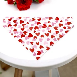 Dog Bandana Over the Collar hearts, Bandanas Slide on Love Wedding Scarf - Picture 1 of 4