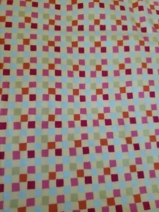 Sewing Fabric Joanns Mint Green Multicolr Check 1.5ydX45" Cotton - Picture 1 of 4