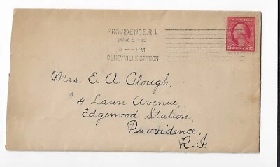 1915 Columbia Machine cxl Providence RI to Edgewood Sta, Provicence Sc#425(c235 - Image 1 of 3